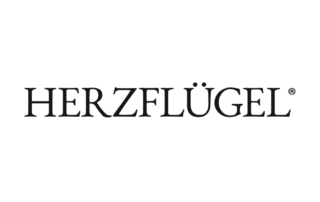 Logo Herzflügel in schwarz auf weiss