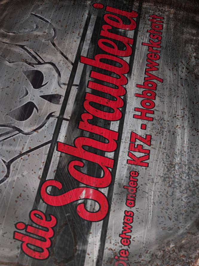 Autofolierung und Printdesign für die Autowerkstatt die Schrauberei von sehenundmachen