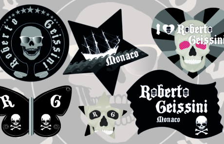 Grafikdesign für Aufkleber Bogen ModemarkenGrafik Design