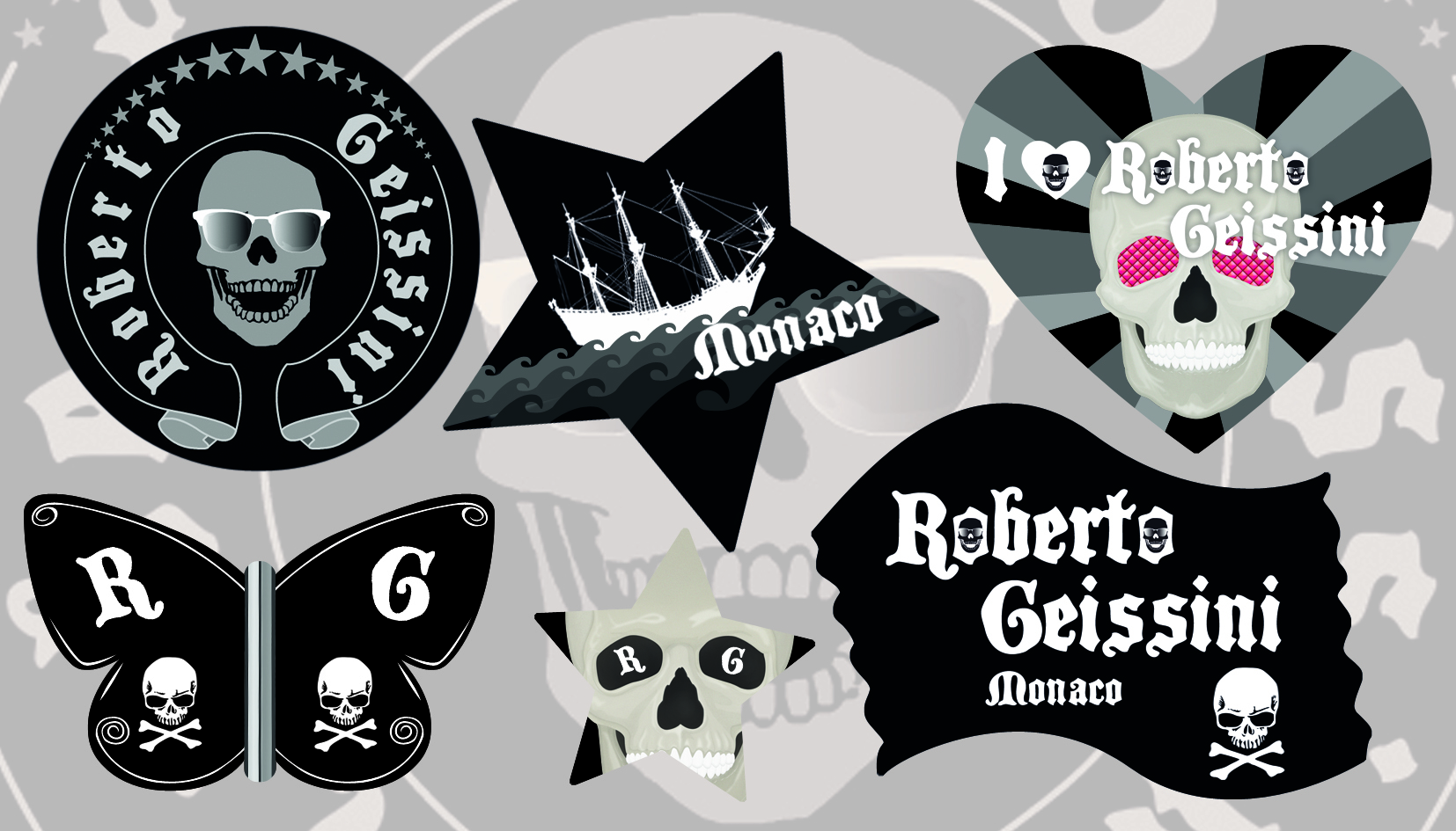 Grafikdesign für Aufkleber Bogen ModemarkenGrafik Design