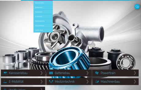 Webdesign München Lasertechnik. Eine schöne Homepage für Lessmüler GmbH - ein volles Bild einer Anwendung der Firma mit dem Navi überlegt und schön eingerahmten Leistungspunkten