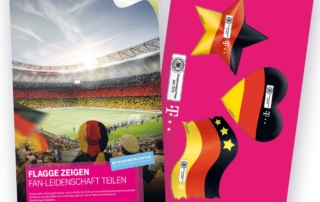 Grafikdesign für Telekom - Verpackung für Fansticker Deutschland Grafikdesign