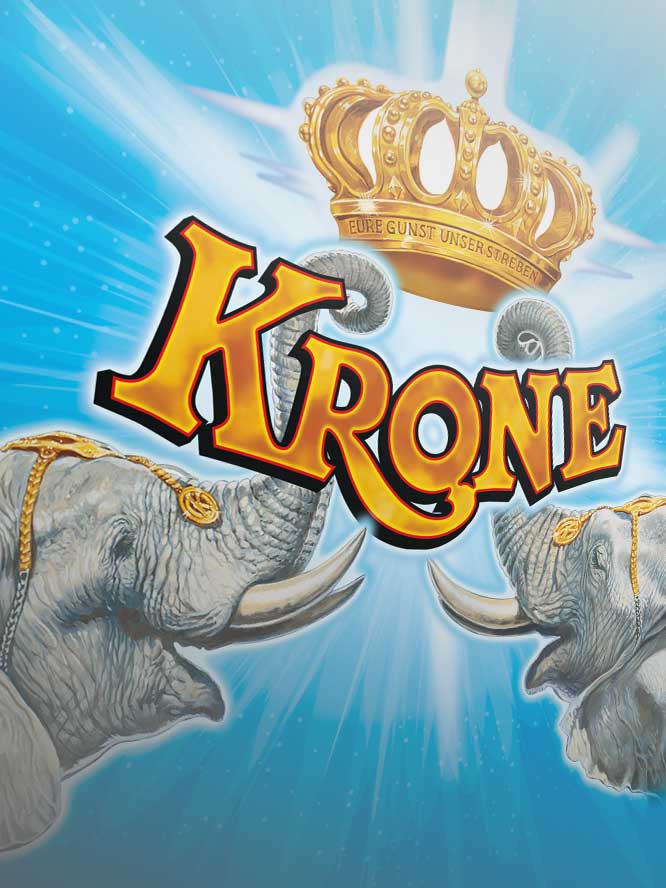 Circus Krone Eventmarketing Grafikdesign von sehenundmachen