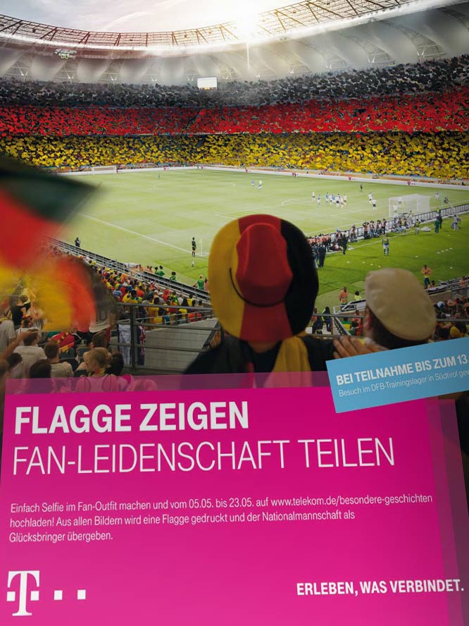 Fanartikel Grafikdesign für Telekom von sehenundmachen