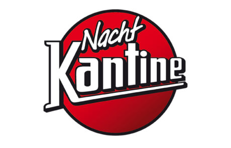 Logo Nachtkantine - ein roter Kreis mit weisser Schriftmischung Nacht und Kantine