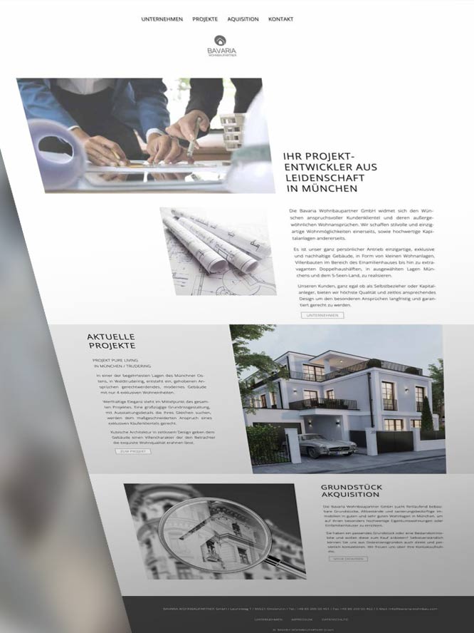 Wesite für Immobilienmakler - von sehenundmachen Webdesign in München