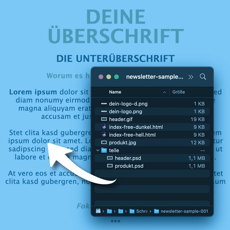Gratis Newsletter HTML Vorlage kostenlos