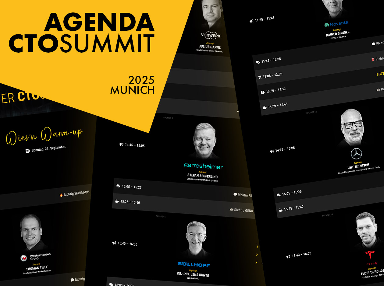 Logo Design München Agenda Design + Webdesign von sehenundmachen für CTO Summit EVENT 2025