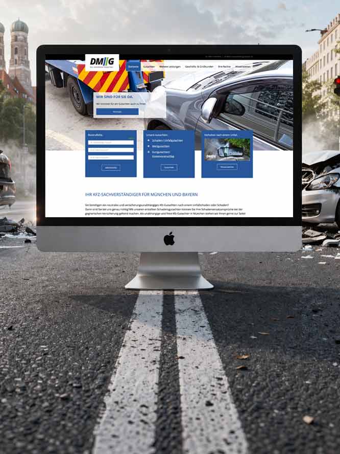 Webdesigner München Kfz Gutachter Internetseite