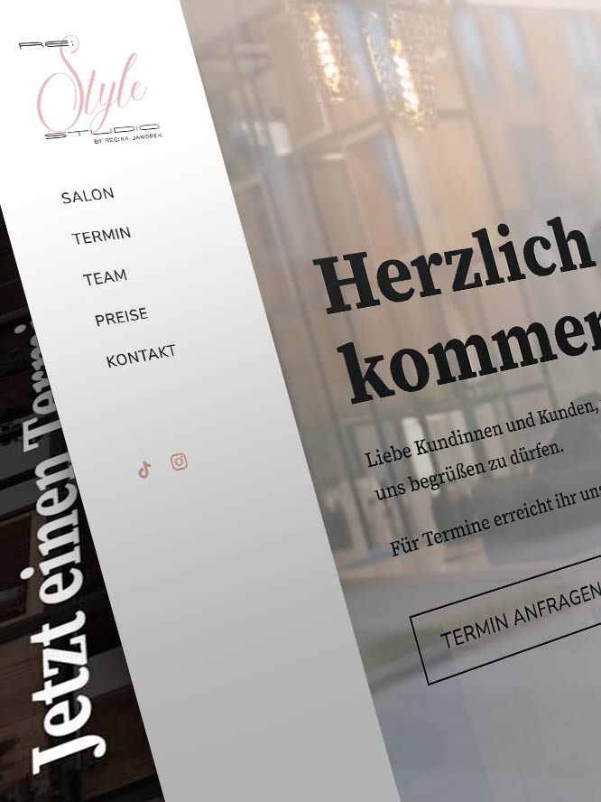 Homepage gestalten lassen Friseursalon Muenchen - Webdesign München