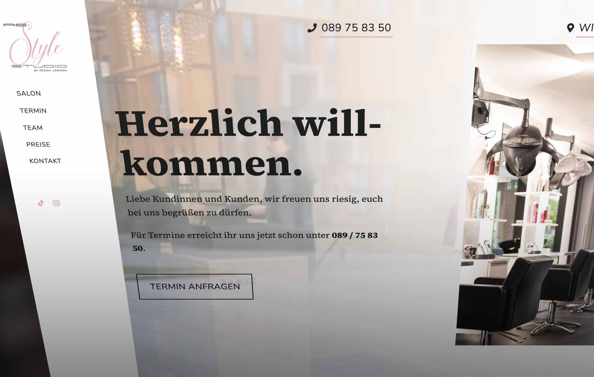 Webdesign für Friseursalon in München