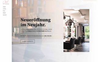 Webdesign Friseur Neueroeffnung in München